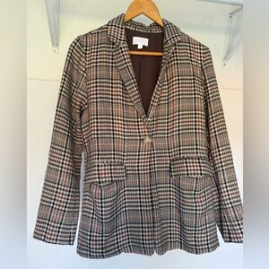 Everly Multicolor Plaid blazer